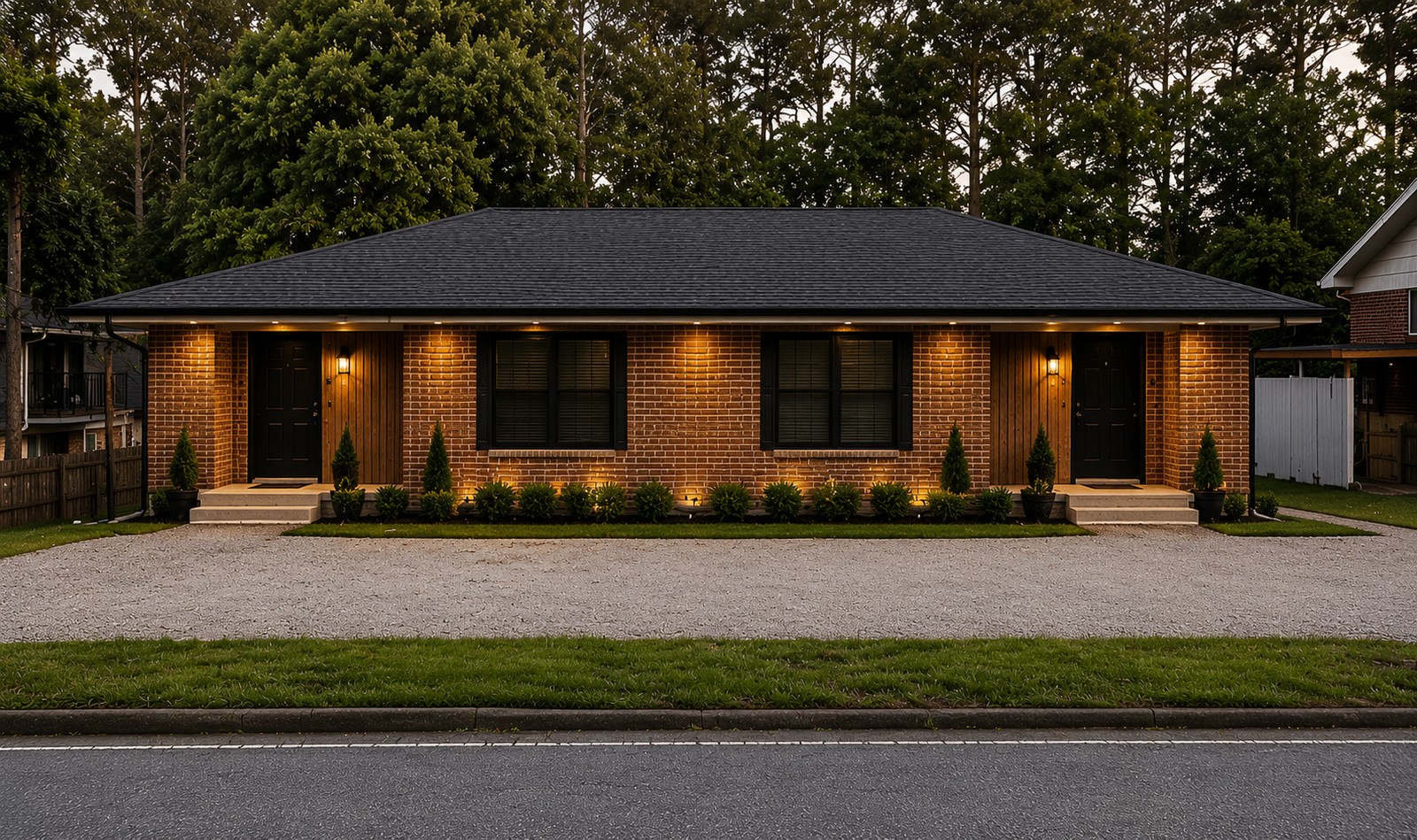 1723 N Concord Rd after — renovated all-brick duplex near Hamilton Place in Chattanooga