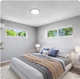 Bedroom after renovation at 2306 E 14th St in Chattanooga