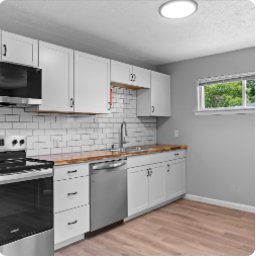 Kitchen after renovation at 2306 E 14th St in Chattanooga
