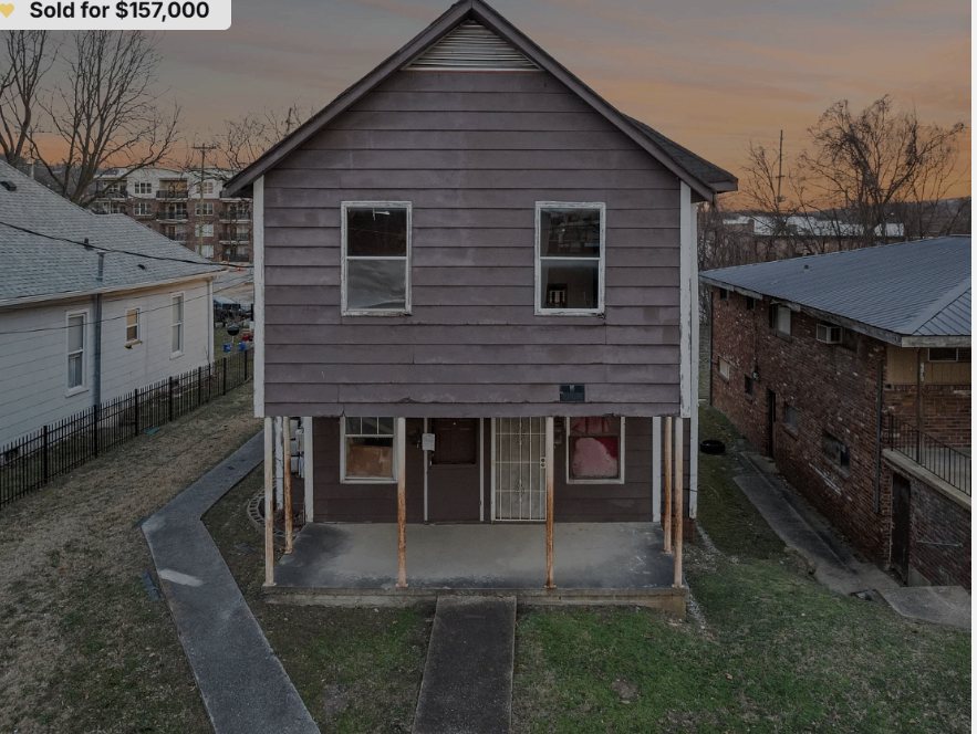 2312 E 14th St before — exterior of the 3-unit property in Chattanooga