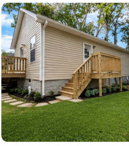 Rear ADU steps at 804 N Moore Road in Chattanooga